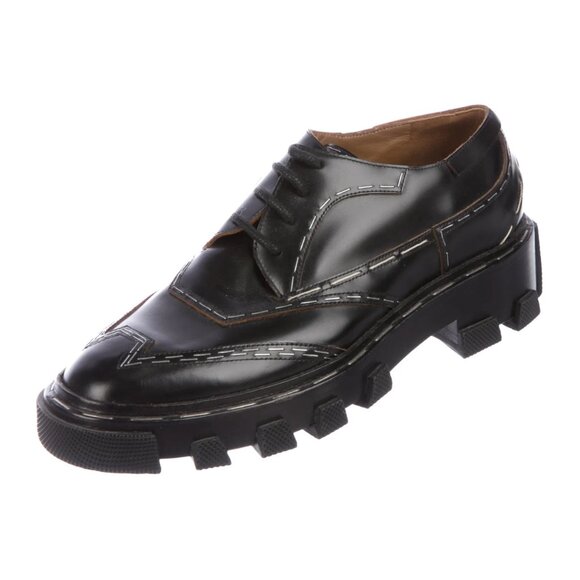 BALENCIAGA Staple-Trimmed Derby Oxfords Size: 6 | IT 36 | Black - Picture 2 of 8